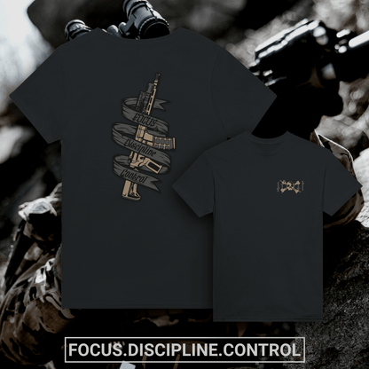 "FOCUS • DISCIPLINE • CONTROL" T-Shirt - ActofValor