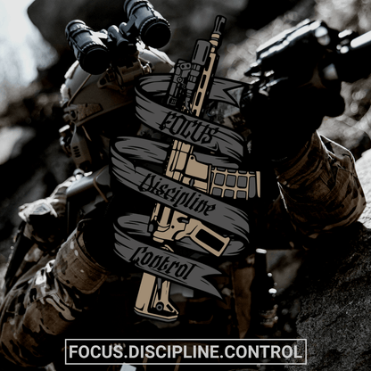"FOCUS • DISCIPLINE • CONTROL" T-Shirt - ActofValor